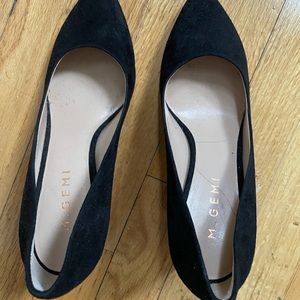 M. Gemi Suede Black Heels (The Lustro 70mm)